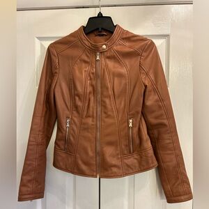 Perfect autumn leather coat from Guess! Size small